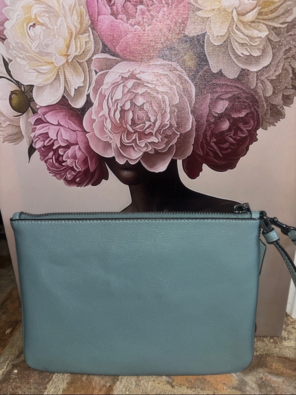 Coach Blue Leather Large Wristlet Clutch - Picture 4 of 6
